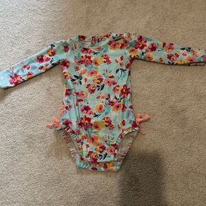 Ruffle Butts Colorful Floral Swimsuit